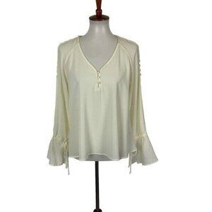 Black Swan Ivory Blouse Medium Long Sleeve NWT Romantic Cottagecore